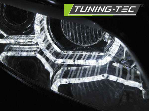 3D Xenon LED Tagfahrlicht Angel Eyes Scheinwerfer für BMW 3er Coupe/Cabrio E92/E93 06-10 chrom